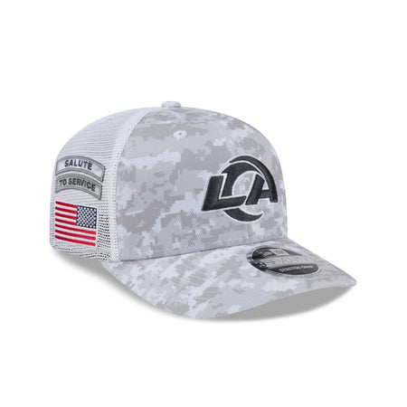 Los Angeles Rams 2024 Salute to Service 9SEVENTY Trucker Hat