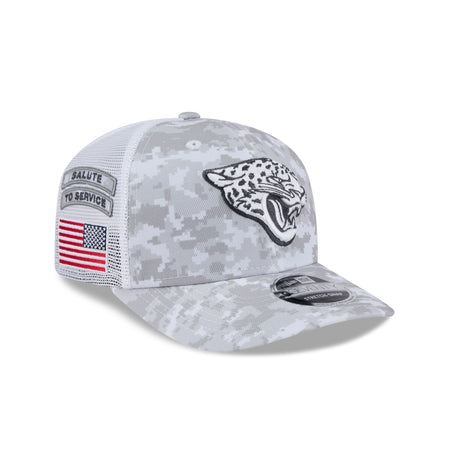 Jacksonville Jaguars 2024 Salute to Service 9SEVENTY Trucker Hat