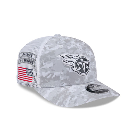 Tennessee Titans 2024 Salute to Service 9SEVENTY Trucker Hat