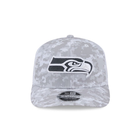 Seattle Seahawks 2024 Salute to Service 9SEVENTY Trucker Hat