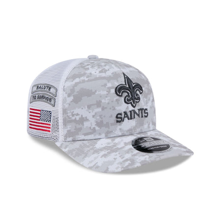 New Orleans Saints 2024 Salute to Service 9SEVENTY Trucker Hat