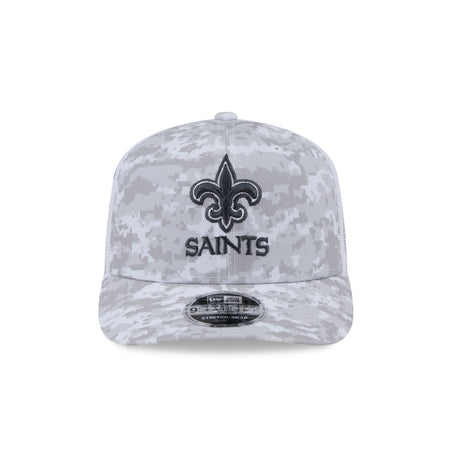 New Orleans Saints 2024 Salute to Service 9SEVENTY Trucker Hat