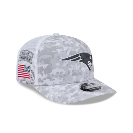 New England Patriots 2024 Salute to Service 9SEVENTY Trucker Hat