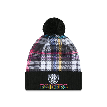 Las Vegas Raiders 2024 Crucial Catch Sport Pom Knit Hat