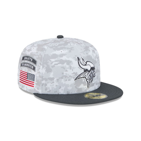 Minnesota Vikings 2024 Salute to Service 59FIFTY Fitted Hat