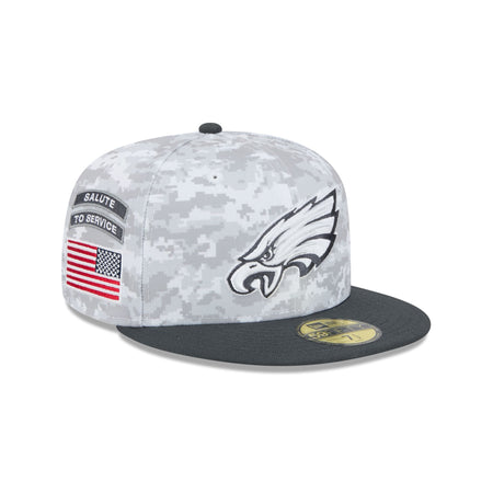 Philadelphia Eagles 2024 Salute to Service 59FIFTY Fitted Hat