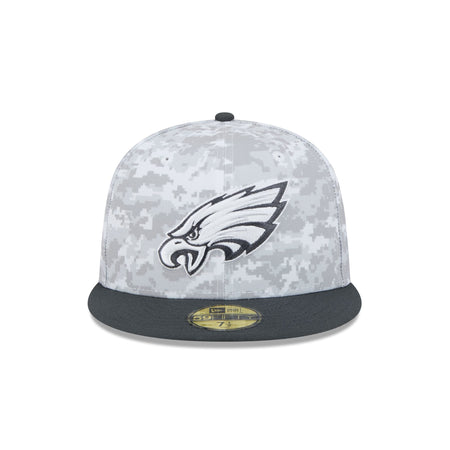 Philadelphia Eagles 2024 Salute to Service 59FIFTY Fitted Hat