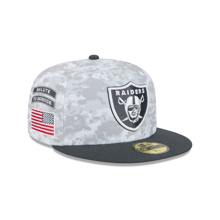 Las Vegas Raiders 2024 Salute to Service 59FIFTY Fitted Hat