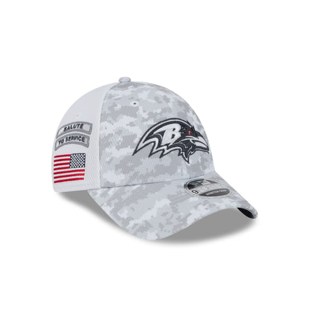 Baltimore Ravens 2024 Salute to Service 9FORTY Stretch-Snap Hat