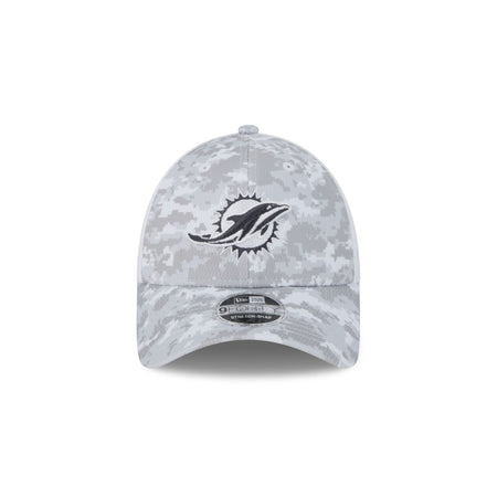 Miami Dolphins 2024 Salute to Service 9FORTY Stretch-Snap Hat