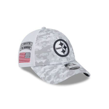 Pittsburgh Steelers 2024 Salute to Service 9FORTY Stretch-Snap Hat