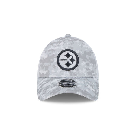 Pittsburgh Steelers 2024 Salute to Service 9FORTY Stretch-Snap Hat