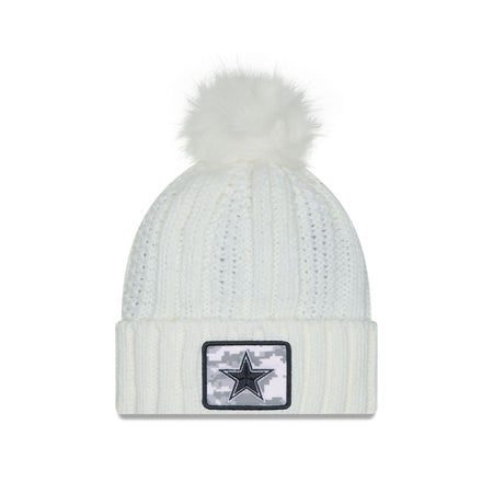 Dallas Cowboys 2024 Salute to Service Women's Pom Knit Hat