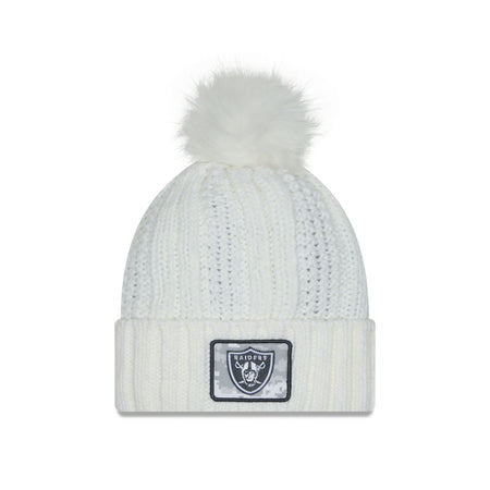 Las Vegas Raiders 2024 Salute to Service Women's Pom Knit Hat