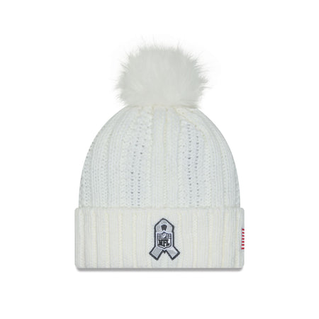 Las Vegas Raiders 2024 Salute to Service Women's Pom Knit Hat