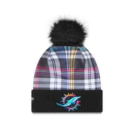 Miami Dolphins 2024 Crucial Catch Women's Pom Knit Hat