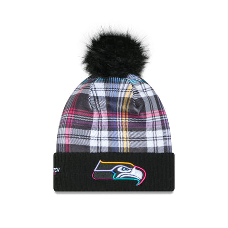 Seattle Seahawks 2024 Crucial Catch Women's Pom Knit Hat