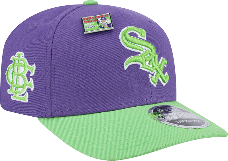 Big League Chew X Chicago White Sox Swingin' Sour Apple 9SEVENTY Stretch-Snap Hat