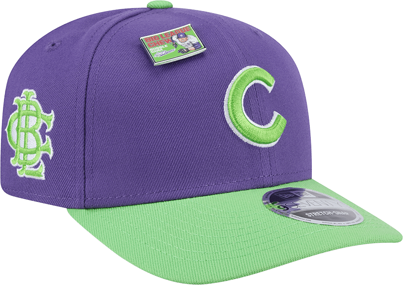 Big League Chew X Chicago Cubs Swingin' Sour Apple 9SEVENTY Stretch-Snap Hat