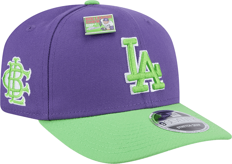 Big League Chew X Los Angeles Dodgers Swingin' Sour Apple 9SEVENTY Stretch-Snap Hat