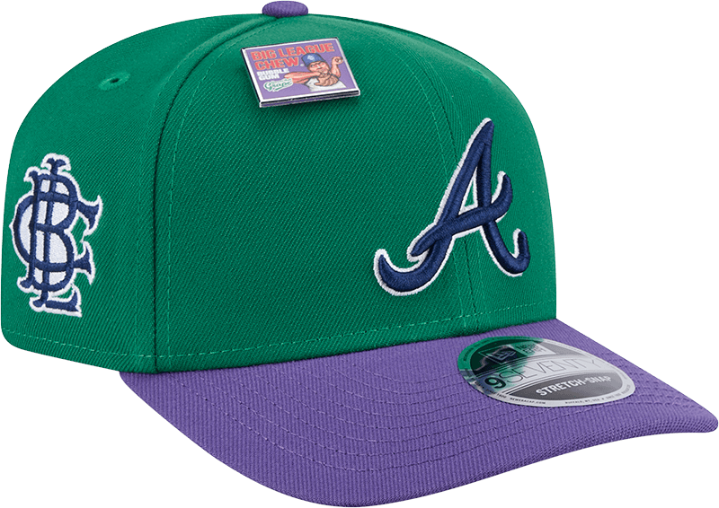 Big League Chew X Atlanta Braves Ground Ball Grape 9SEVENTY Stretch-Snap Hat