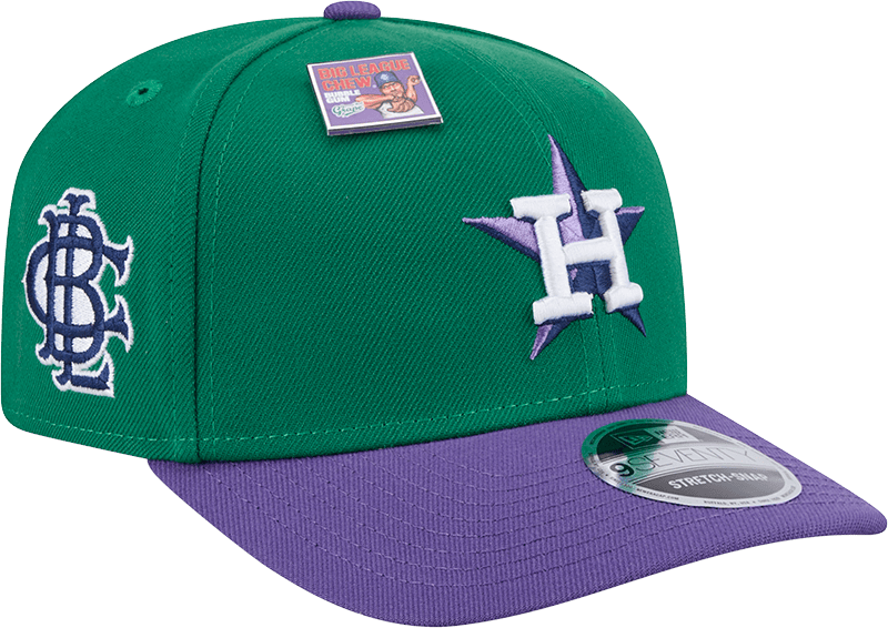 Big League Chew X Houston Astros Ground Ball Grape 9SEVENTY Stretch-Snap Hat