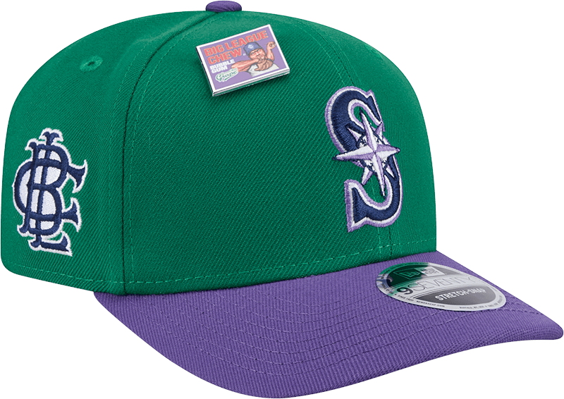 Big League Chew X Seattle Mariners Ground Ball Grape 9SEVENTY Stretch-Snap Hat