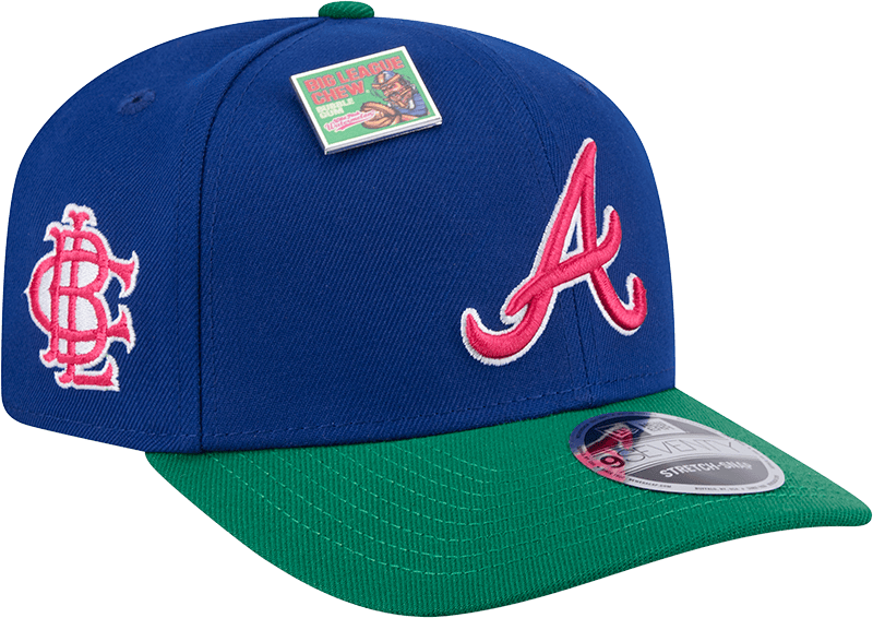 Big League Chew X Atlanta Braves Wild Pitch Watermelon 9SEVENTY Stretch-Snap Hat