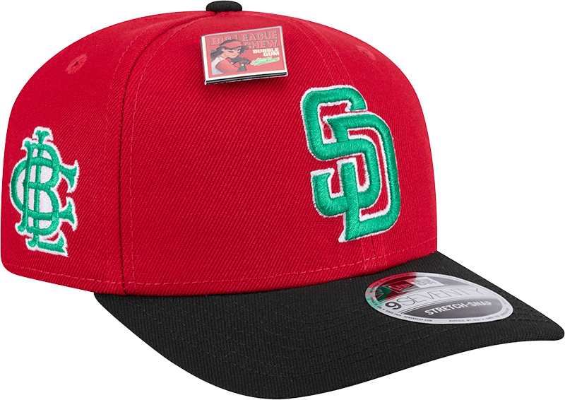 Big League Chew X San Diego Padres Slammin' Strawberry 9SEVENTY Stretch-Snap Hat