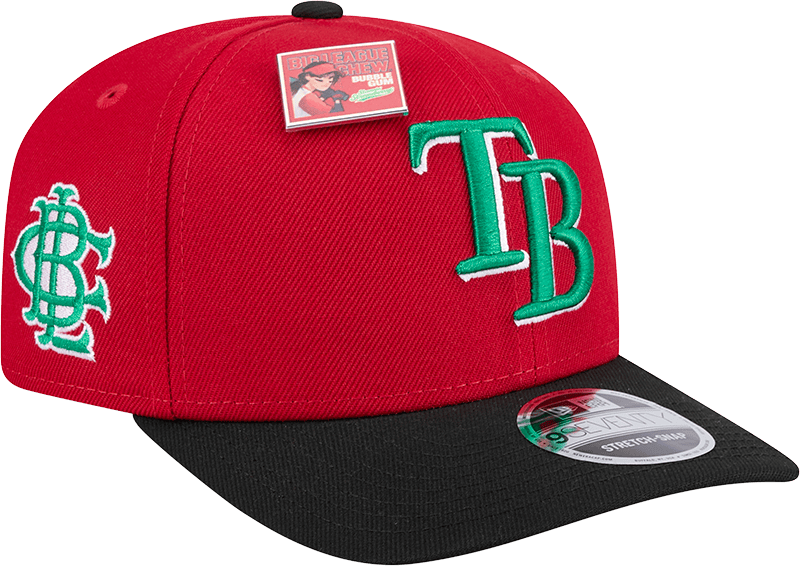 Big League Chew X Tampa Bay Rays Slammin' Strawberry 9SEVENTY Stretch-Snap Hat