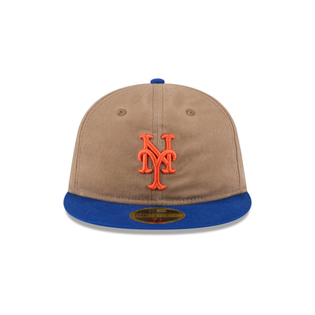 New York Mets Wax Canvas Retro Crown 59FIFTY Fitted Hat