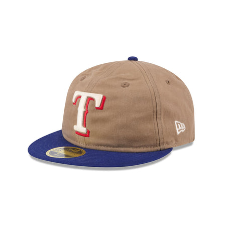 Texas Rangers Wax Canvas Retro Crown 59FIFTY Fitted Hat