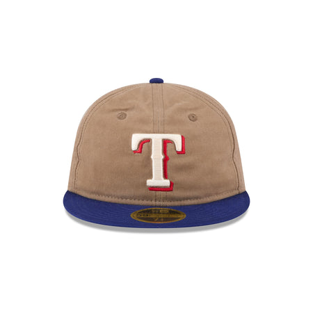 Texas Rangers Wax Canvas Retro Crown 59FIFTY Fitted Hat