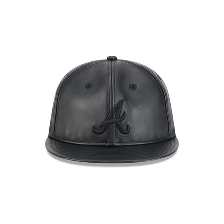 Atlanta Braves Genuine Leather Retro Crown 9FIFTY Strapback Hat