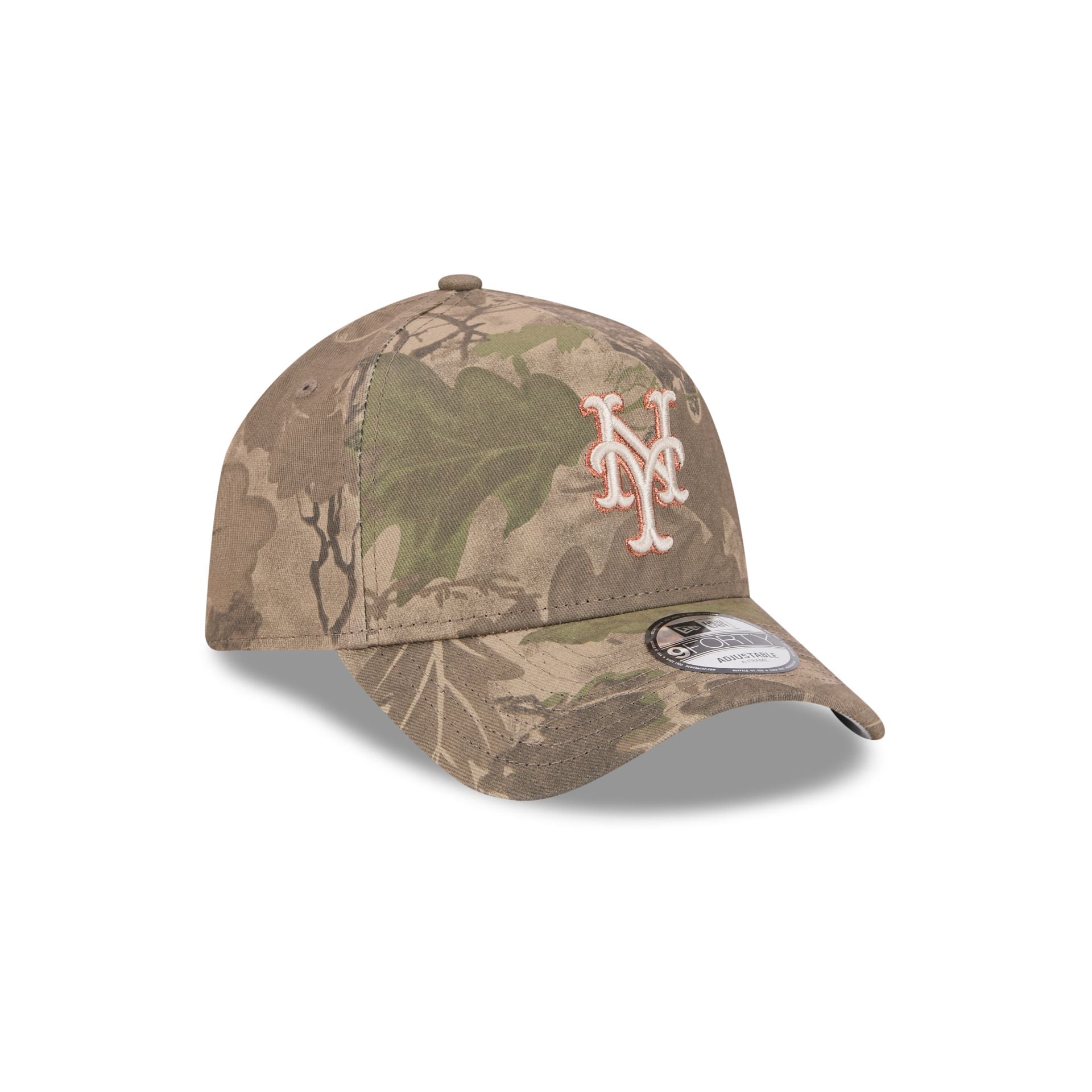 New York Mets Leaf Camo 9FORTY A Frame Snapback Hat New Era Cap