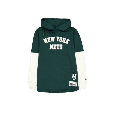 New York Mets Dark Green Logo Select Hooded T-Shirt