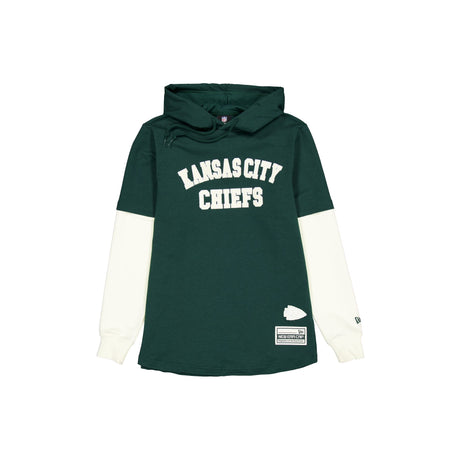 Kansas City Chiefs Dark Green Logo Select Hooded T-Shirt