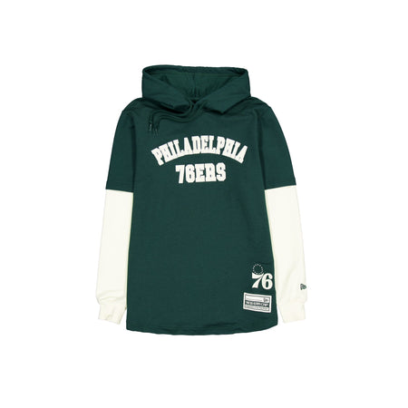 Philadelphia 76ers Dark Green Logo Select Hooded T-Shirt