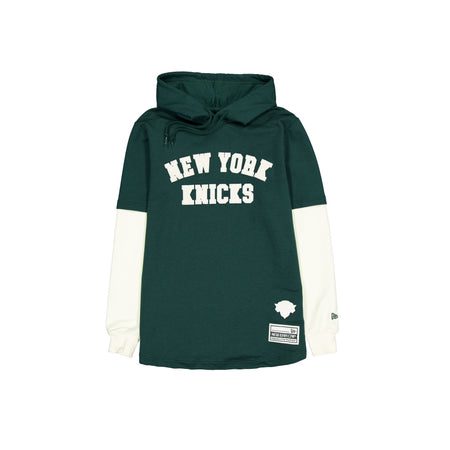 New York Knicks Dark Green Logo Select Hooded T-Shirt