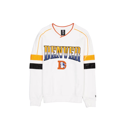 Denver Broncos Sport Classics White Crewneck