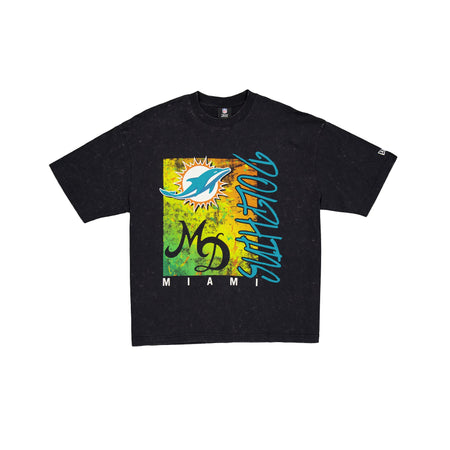 Miami Dolphins Sport Classics Boxy Black T-Shirt