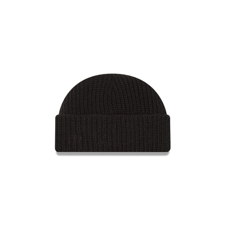 New Era Cap Black Ribbed Skully Knit Beanie