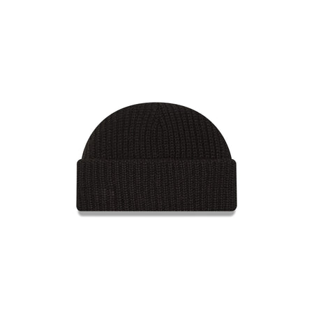 New Era Cap Black Ribbed Skully Knit Beanie