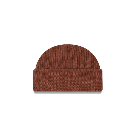 New Era Cap Brown Ribbed Skully Knit Beanie