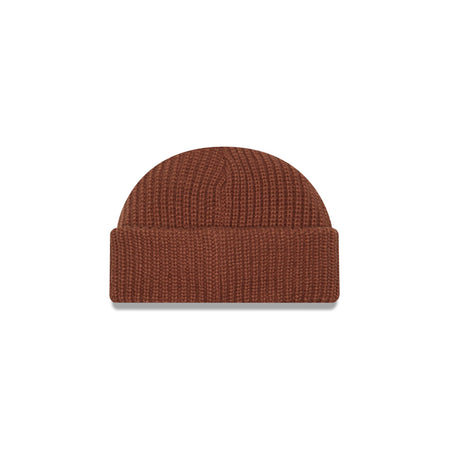 New Era Cap Brown Ribbed Skully Knit Beanie