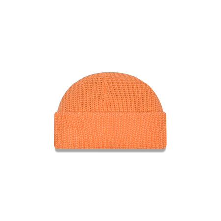 New Era Cap Orange Ribbed Skully Knit Beanie