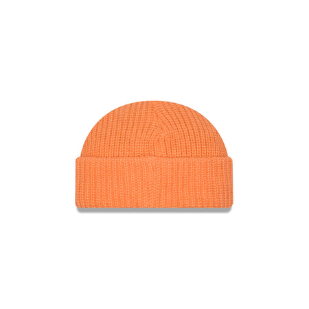 New Era Cap Orange Ribbed Skully Knit Beanie