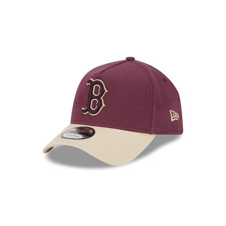 Boston Red Sox Moleskin Crown Maroon 9FORTY A-Frame Snapback Hat