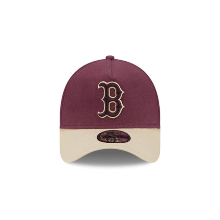 Boston Red Sox Moleskin Crown Maroon 9FORTY A-Frame Snapback Hat