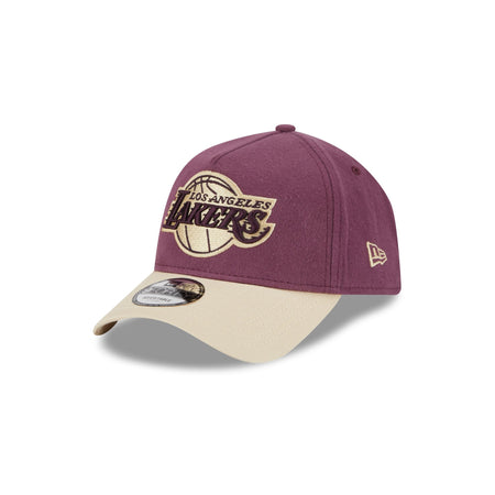 Los Angeles Lakers Moleskin Crown Maroon 9FORTY A-Frame Snapback Hat